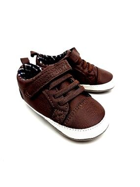 Stride Rite Baby Shoes Size 12/18m Boys Lee Brown Adjustable Strap Infants